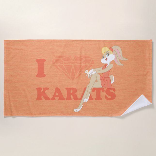 Toalha De Praia Lola Bunny I Heart Karats (Frente)