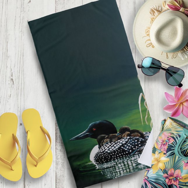 Toalha De Praia Loon Family Outing (Criador carregado)