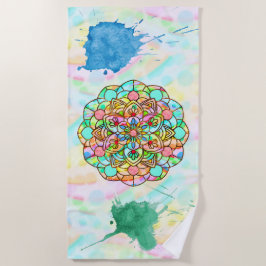 Toalha De Praia Lotus Mandala
