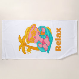 Toalha De Praia Lotus Relax Beach Towel