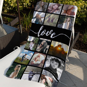 Toalha De Praia Love Photo Collage