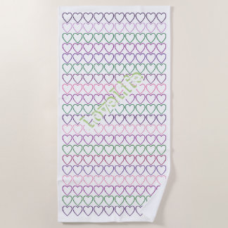 Toalha De Praia LoveLife Multi Hearts Beach Towel