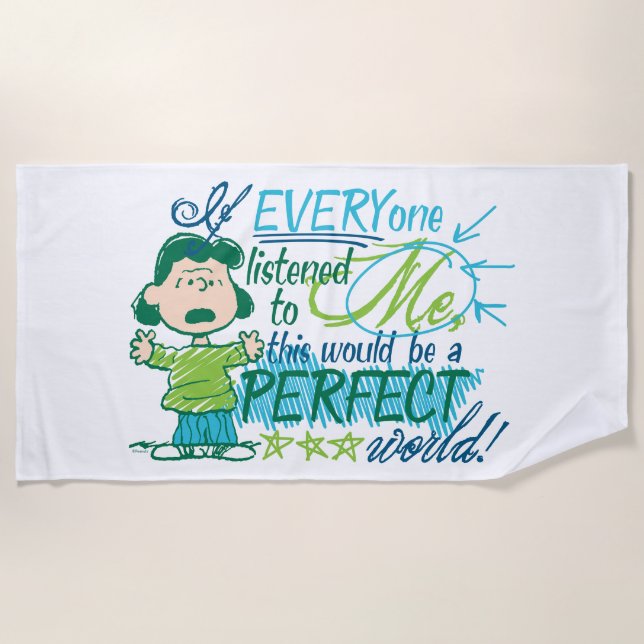 Toalha De Praia Lucy "Se Todos Me Escutaram..." (Frente)