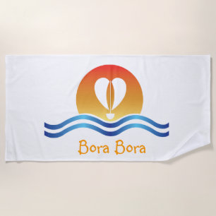 Toalha De Praia Luffers Sunset_Heart-Shaped Sail_Bora Bora