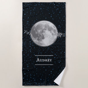Toalha De Praia Lunar Personalizado Beach Towel