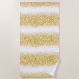 Toalha De Praia Luxury Dourado brilho