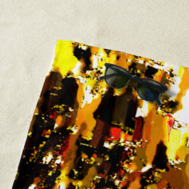 Toalha De Praia Luzes foscas de vela sob uma marca de gelo