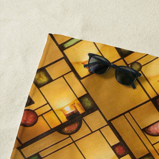 Toalha De Praia Luzes personalizadas na arte gráfica Dentro (In Situ)