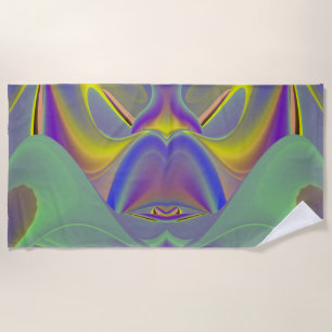 Toalha De Praia Má Face, Abstrato 3D Arte Arco Arco-Íris