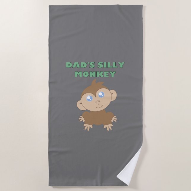 Toalha De Praia Macaco bobo - Torre de praia (Frente)