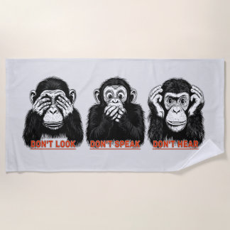 Toalha De Praia macacos inteligentes