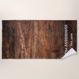 Toalha De Praia Madeira Arranhada Russa Personalizada