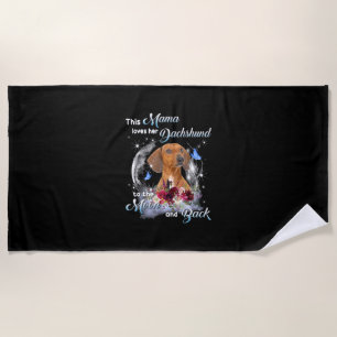 Toalha De Praia Mãe Art Dachshund Mama Birthday