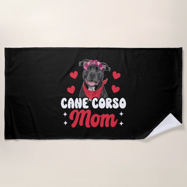 Toalha De Praia Mãe Cane Corso (Frente)