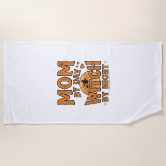 Toalha De Praia Mãe De Dia Bruxa De Noite Design De Camisa De Hall