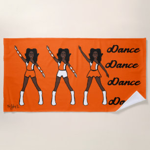 Toalha De Praia Maiorette/Dancer Beach Towel (White Laranja)