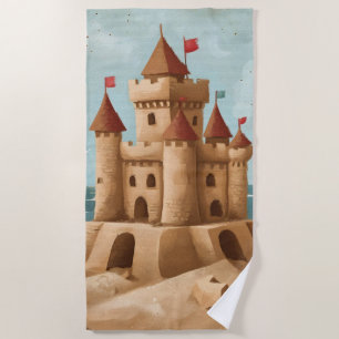Toalha De Praia Majestade Sandcastle, perto do Mar