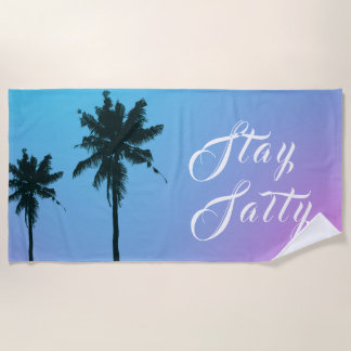 Toalha De Praia Mantenha Salty Palm Beach Towel