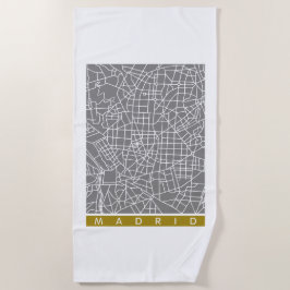 Toalha De Praia Mapa de Madrid