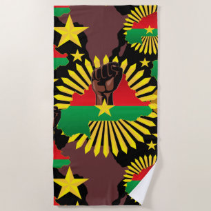 Toalha De Praia Mapa do Burkina Faso, Bandeira e Resistência à Rev
