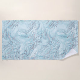 Toalha De Praia Marble Azul