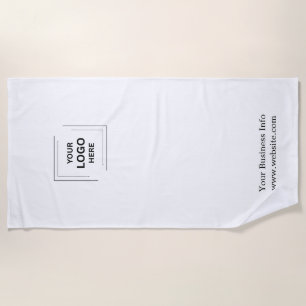 Toalha De Praia Marca Corporativa Logotipo Empresarial Minimalis