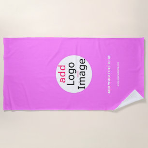 Toalha De Praia Marca profissional personalizável, cor-de-rosa pro