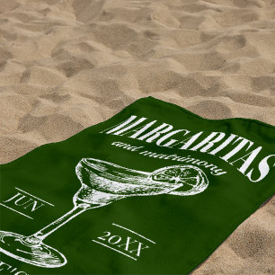 Toalha De Praia Margaritas e Matrimônio Personalizado para Despedi