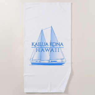 Toalha De Praia Marinheiro à vela costeira de Kailua Kona