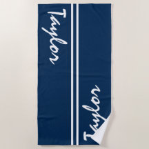 Marinho Azul e Branco - Nome Personalizado com Str