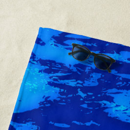 Toalha De Praia Marinho Profundo Personaliza Água Fresca Do Oceano