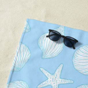 Toalha De Praia Marisco e Starfish - Víblias do Verão Costeiro