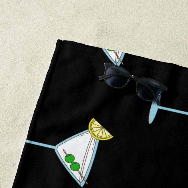 Toalha De Praia Martini Amadurece Álcool De Vidro De Coquetel (In Situ)