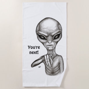 Toalha De Praia Mau Alien , Você é o próximo !