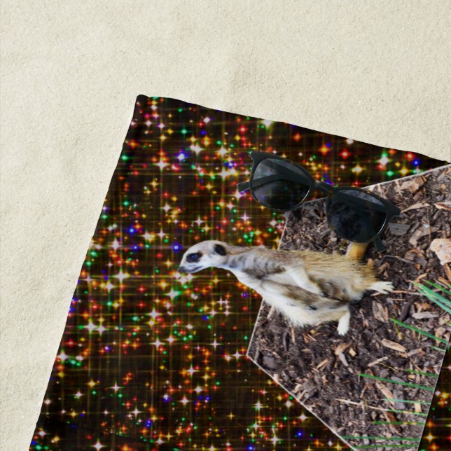 Toalha De Praia Meerkat Twinkle Stars, Beach Towel (In Situ)
