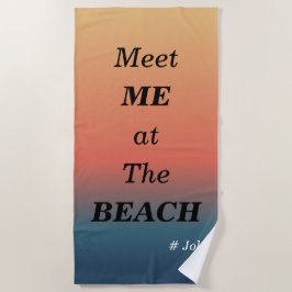 Toalha De Praia Meet Me At The Beach Summer Beach Sunrise Color