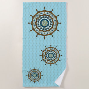 Toalha De Praia Mehndi Fantasy Copper Beach Towel