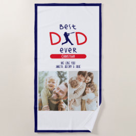 Toalha De Praia Melhor Dia de os pais De Fotografia De Baseball Sp