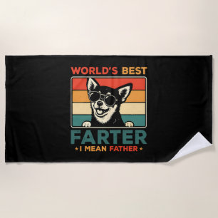 Toalha De Praia Melhor Farsa do Mundo, quero dizer Pai de Cachorro