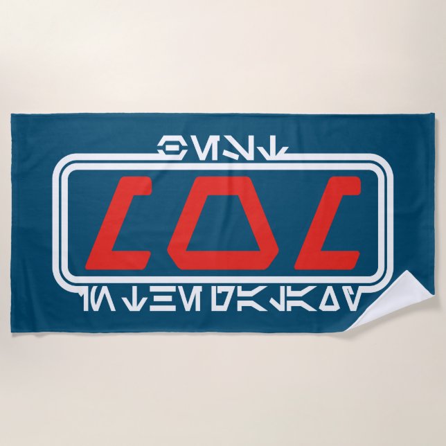 Toalha De Praia Melhor mãe na Galáxia (Aurebesh) (Frente)