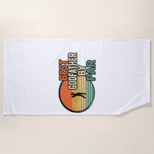 Toalha De Praia Melhor Padrasto por Par Vintage Golf Vector Design