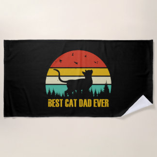 Toalha De Praia Melhor Pai de Gato jamais Geschenk