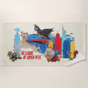 Toalha De Praia Metrópole de patrulhamento Super Pets