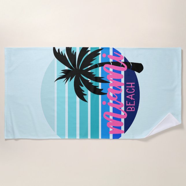 Toalha De Praia Miami Beach (Frente)