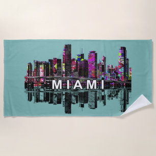 Toalha De Praia Miami, Flórida, coberta pelo grafite Beach Towel