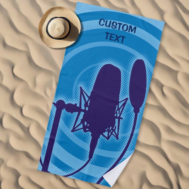 Toalha De Praia Microfone de Estúdio (Criador carregado)