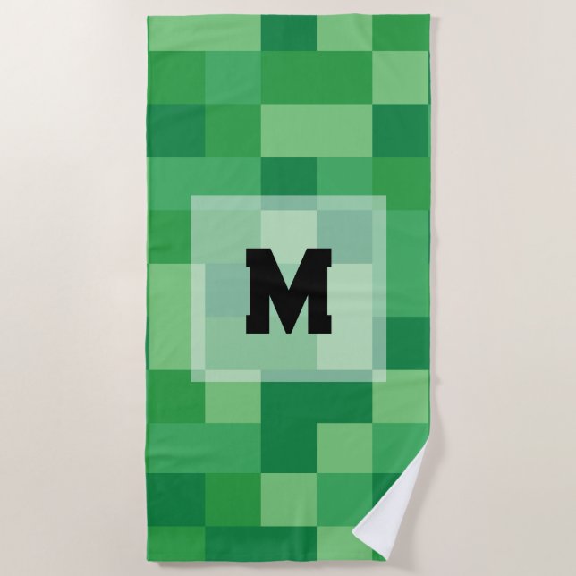 Toalha De Praia Minecraft Monogram Towel (Frente)