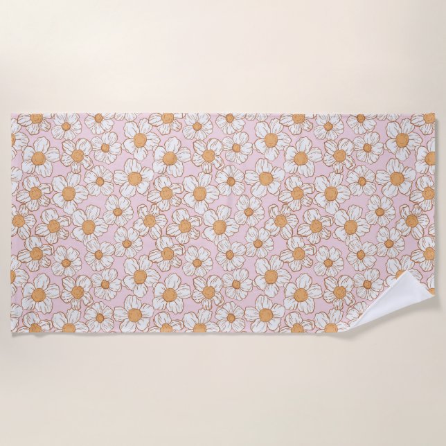 Toalha De Praia Minhas Flores Doce (Frente)