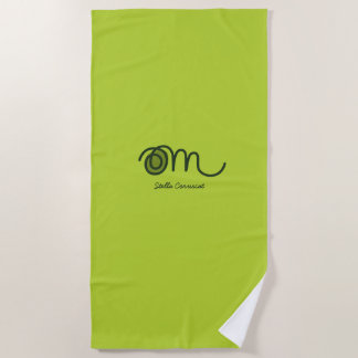 Toalha De Praia Minimalistic Om Handwritten Personalized