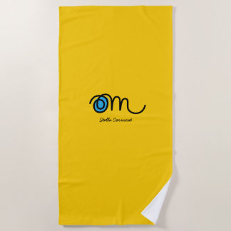 Toalha De Praia Minimalistic Om Handwritten Personalized